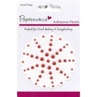 adhesive pearls - red